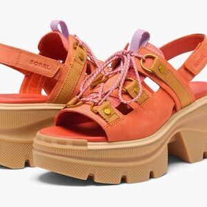SOREL ReIN CB lace up platform sandal Size 7